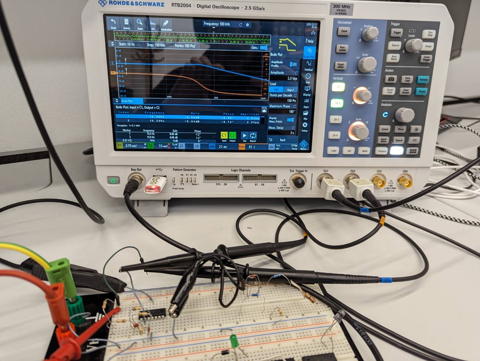 Oscilloscope setup